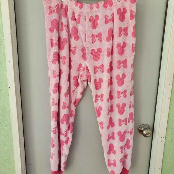 Disney Women's 2 piece fleece jogger pajama lounge set pink - Picture 8 of 11